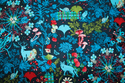 Designer- Baumwollstoff Prairie Navy (10 cm)